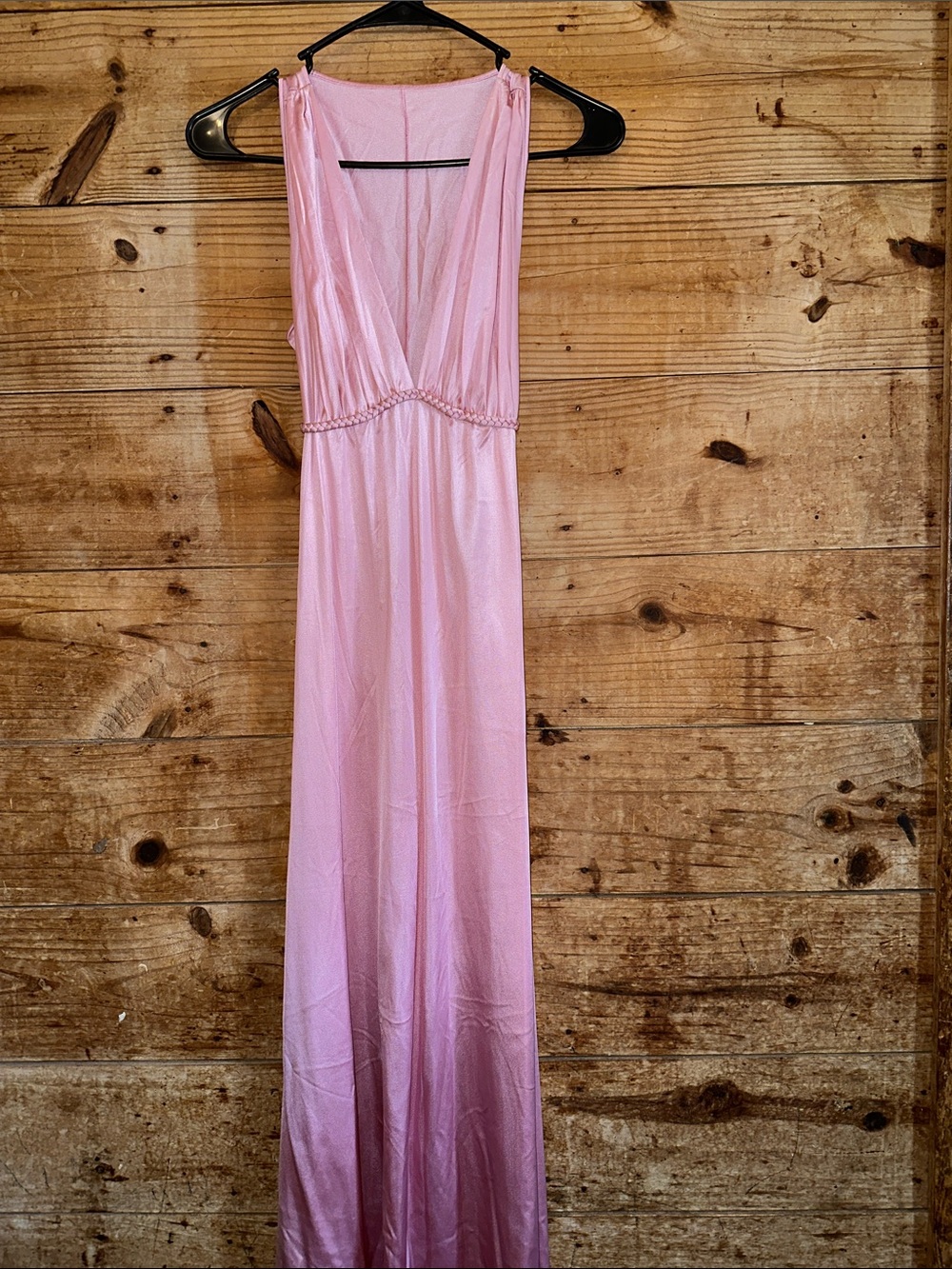 Vanity Fair Pink Feminine Maxi Nightgown